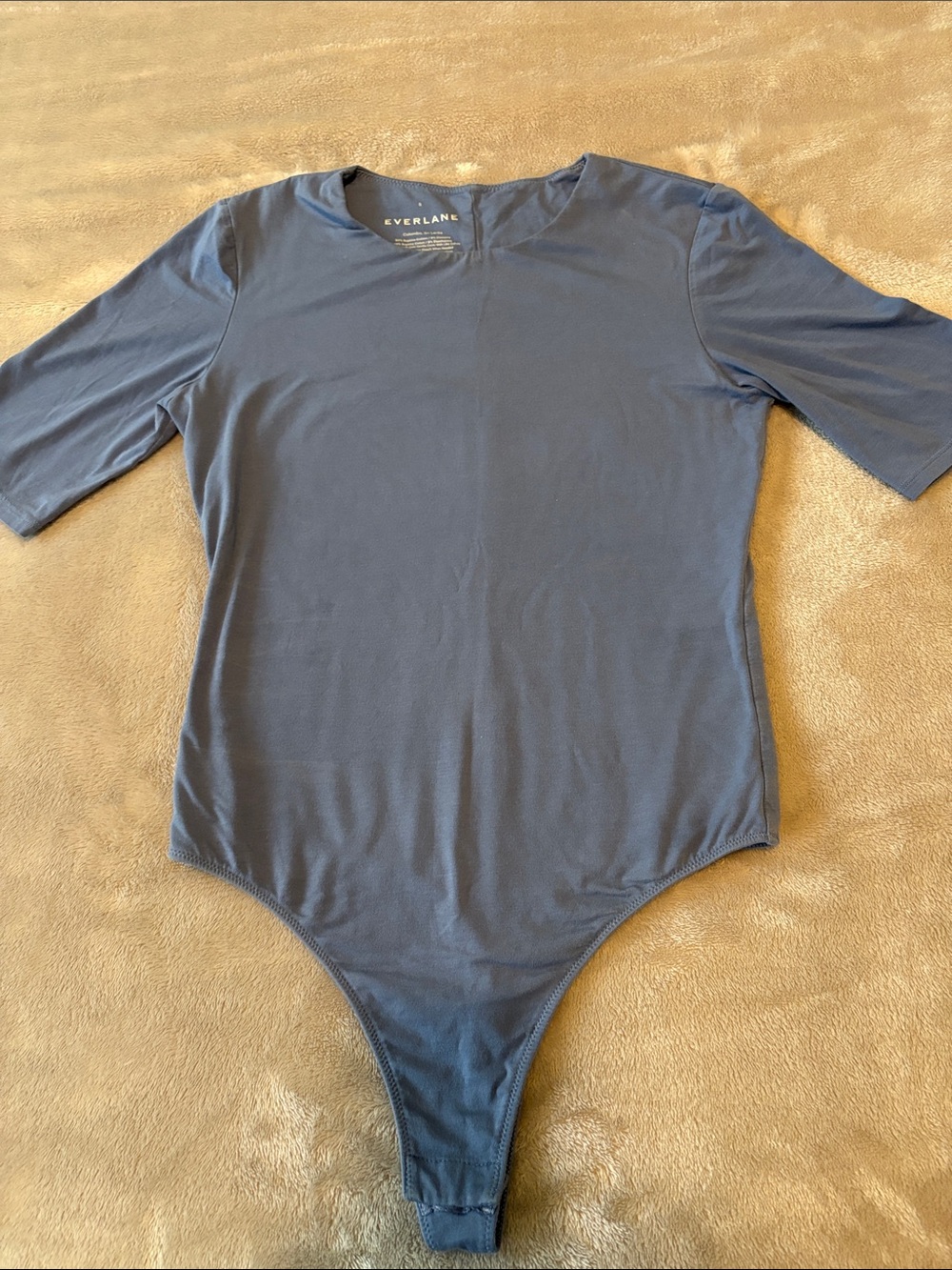 Everlane Kids Navy Blue Short-Sleeve Bodysuit